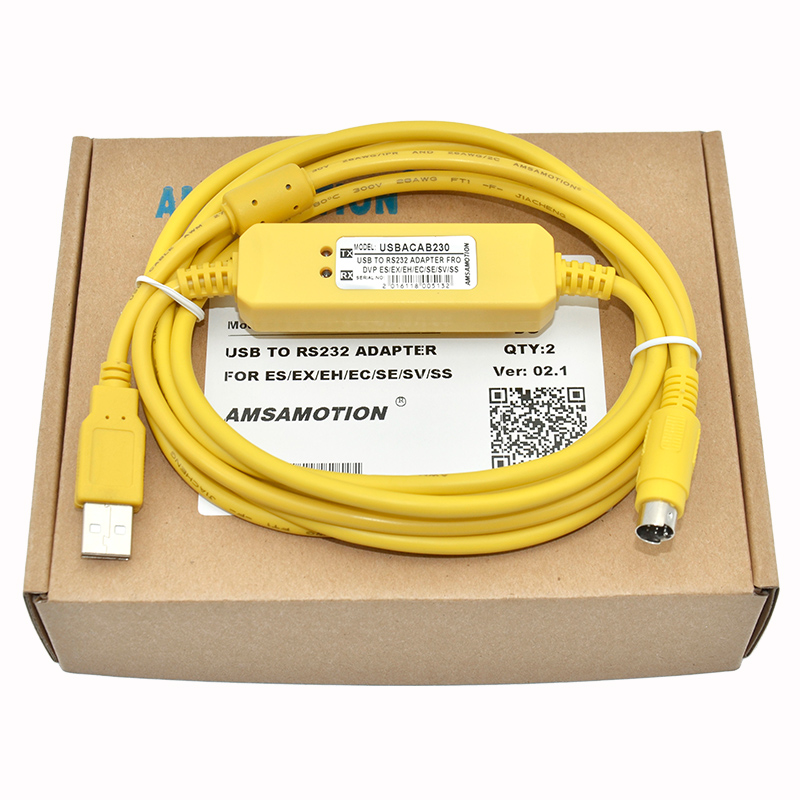 

USBACAB230 Delta PLC Programming Cable USB TO RS232 Adapter For USB-DVP ES EX EH EC SE SV SS Series Cable