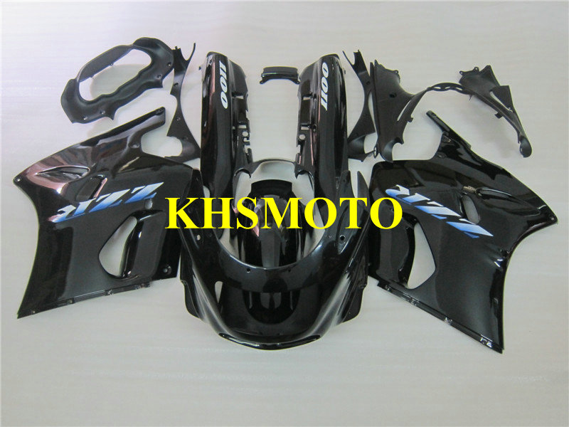 

Motorcycle Fairing kit for KAWASAKI Ninja ZZR1100 93 99 01 03 ZZR 1100 ZX11 1993 2001 2003 ABS Gloss black Fairings set+gifts ZD03