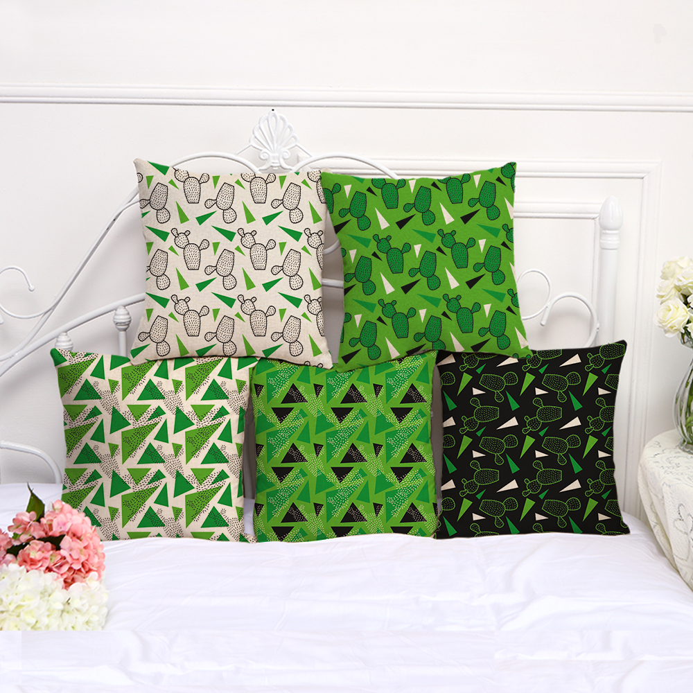 

Northern Europe Conciseness Print Cotton Flax Pillow Case Cover Car Sofa Pillow Sham Armchair For Living Room Bedroom Study Room Dining Room, As picture