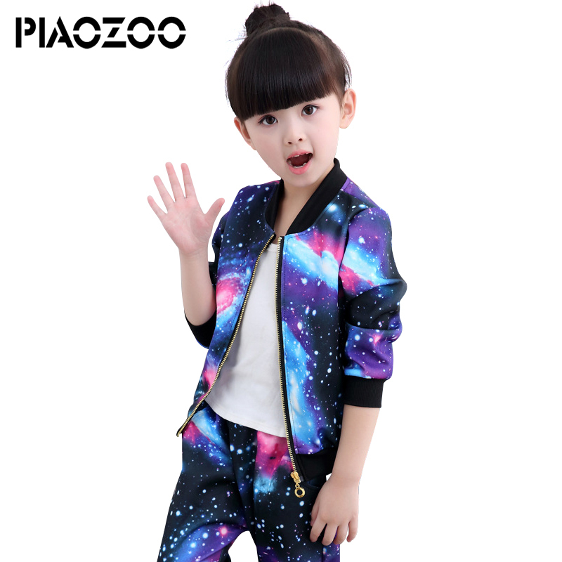 Kids tracksuit 2018 Autumn Winter girl sport suit Coat+Pants Costume blue sky casual girls outfits toddler clothing set 2pcs Y1892906
