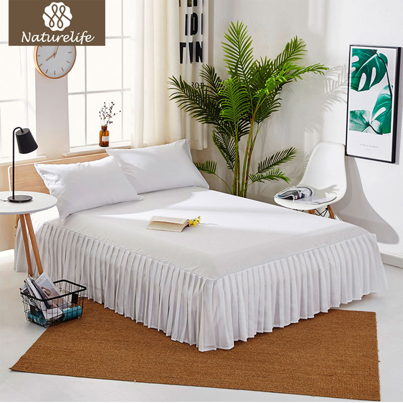 Naturelife européen jupe jupe de lit de lit solide lit de couverture lit COO COO matelassage dentelle lit couvre-lit 3pcs dentelle lits Support g