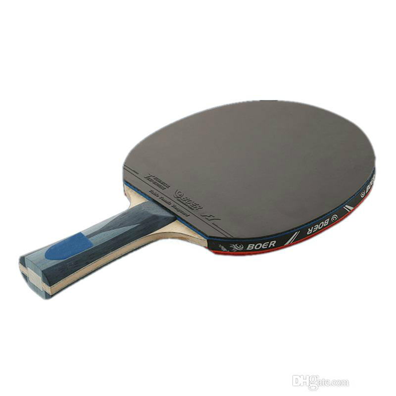 Durable 1pcs Table Tennis Racket Ping Pong Paddle Long / Short Handle Professional Carbon Table Tennis Racket With 3 Balls 2526002-image-427164470