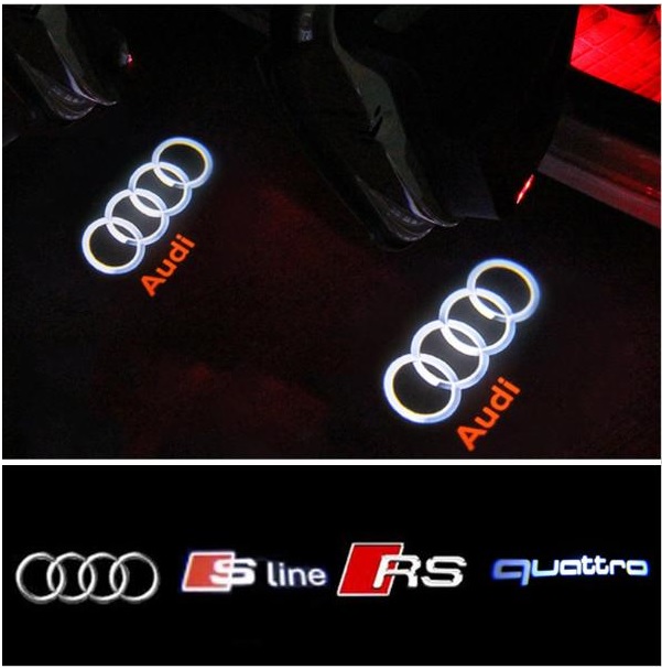 

DHL free ship For AUDI Car Door LED CIRCLE Ghost Shadow Light Audi Logo Projector Courtesy Lights Auto Backlight Car Styling Welcome Lamp