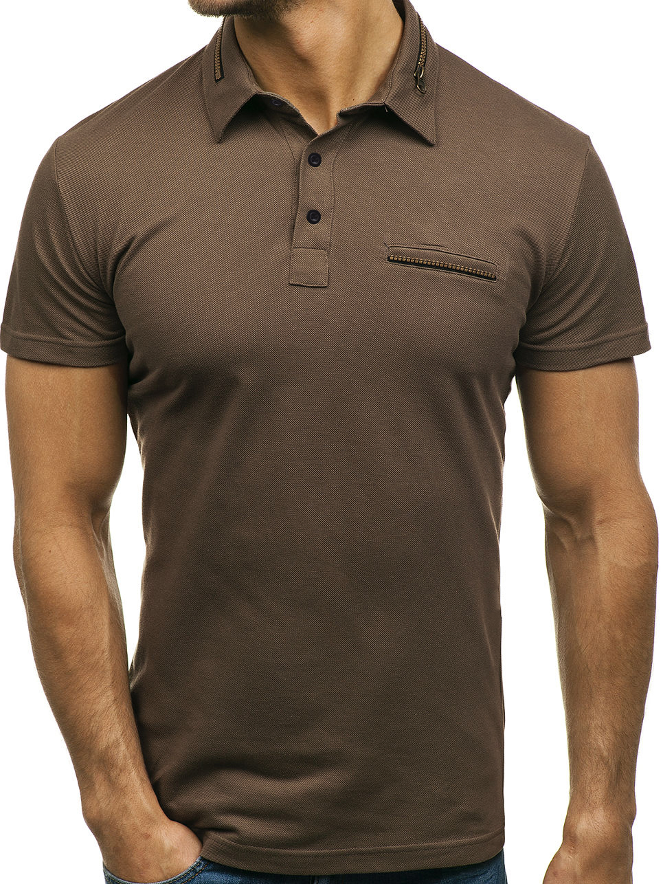 

Men's Polos Mens Clothing Solid Color Simple Design Shirts Short Sleeve Tops Turn Down Collar Male Shirt, White