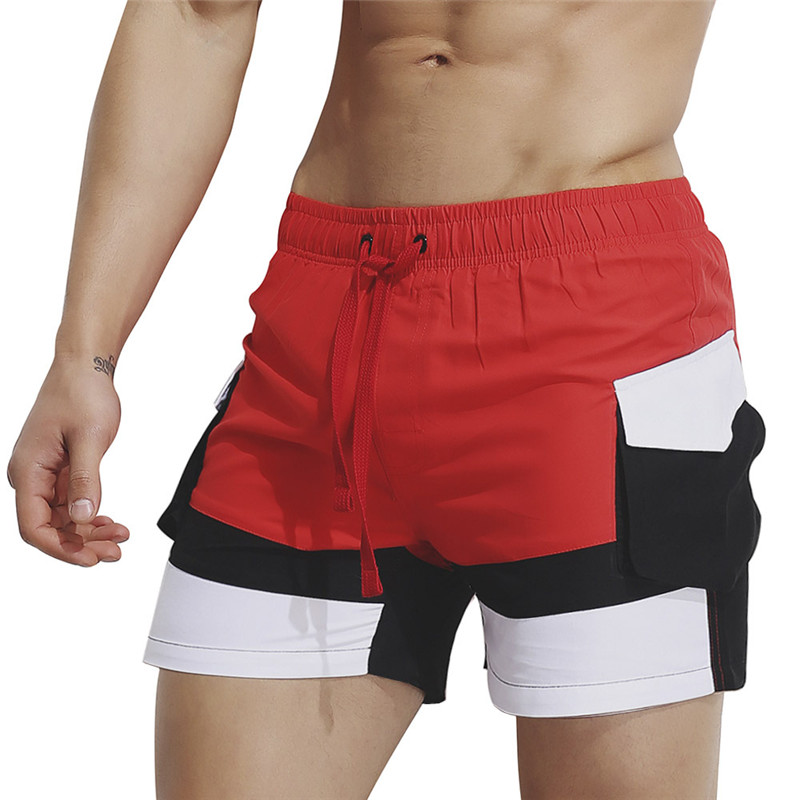 

Wholesale Free Shipping Men summer surfing beach underwear swimwear board boxer Bermuda swimsuit sport swim shorts, Black