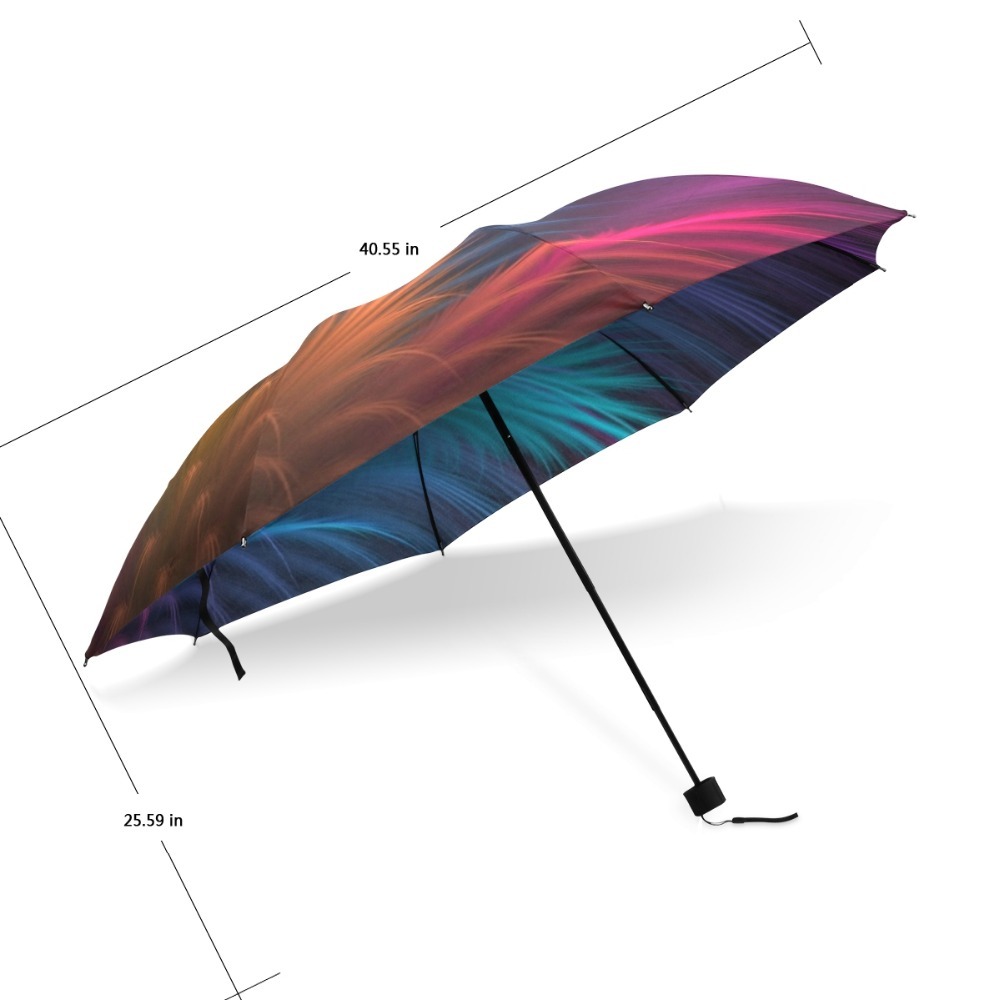 Acheter Pliant Coupe Vent Cadre Fort Incassable Rayons Colorés Symétrie Motif Parapluie Automatique Femmes Pluie Plage Parasol De 4809 Du Tim2012