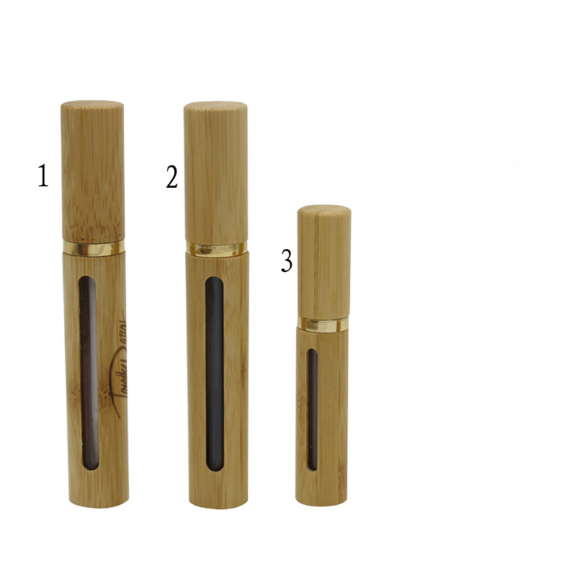 

Empty 5ml Bamboo Lip Gloss Tube Mascara Bottle 4ml Cosmetic Eyeliner Eyelash Tube Refillable Container F743