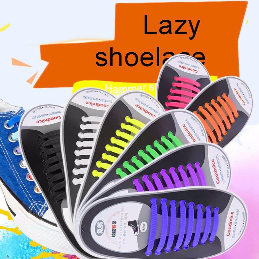 

16pcs/Set 2018 New Sneakers Fit Strap Colorful Shoelaces Design Lock Flat Lazy No Tie Shoelace Elastic Fit For All Sneakers