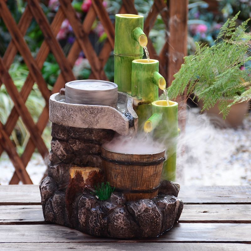 Resin Crafts Feng Shui Water Fountain Home Decoration Garden