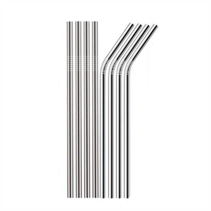 

Reusable Drinking Straws ECO Friendly 304 Stainless Steel Metal Straw Kitchen Dining Bar accessories Free DHL 200pcs/lot