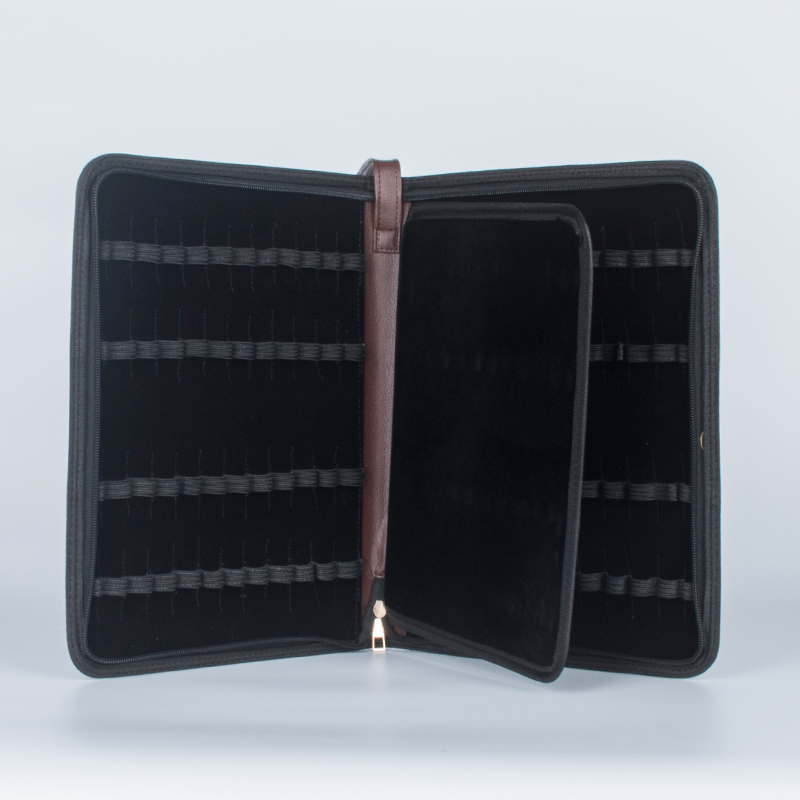 

Fountain Pen Case 48 Leather New Coffee Color New Arrival