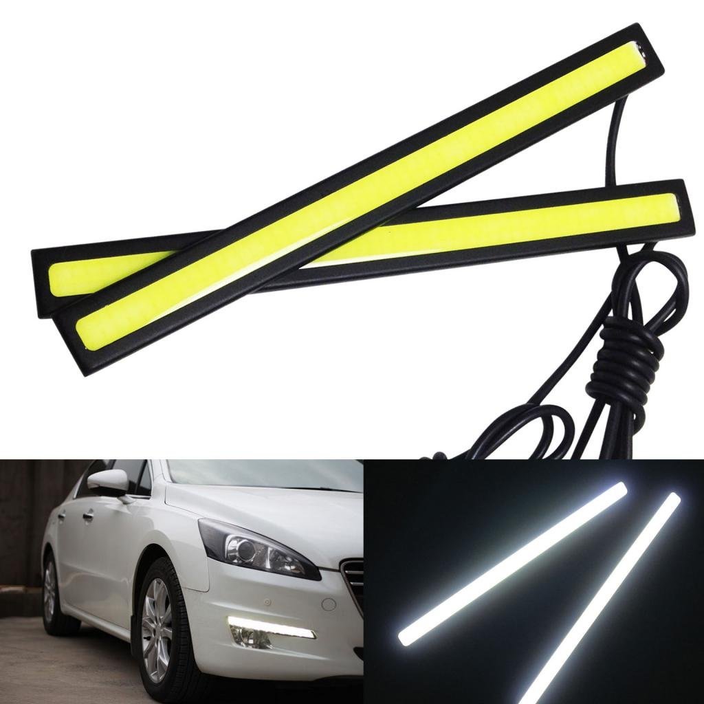 

17cm High Power 6000K Slim COB LED DRL Daylight Driving Daytime Running Light Lamp Bulbs For Car SUV Sedan Waterproof Super Bright Car SUV, White