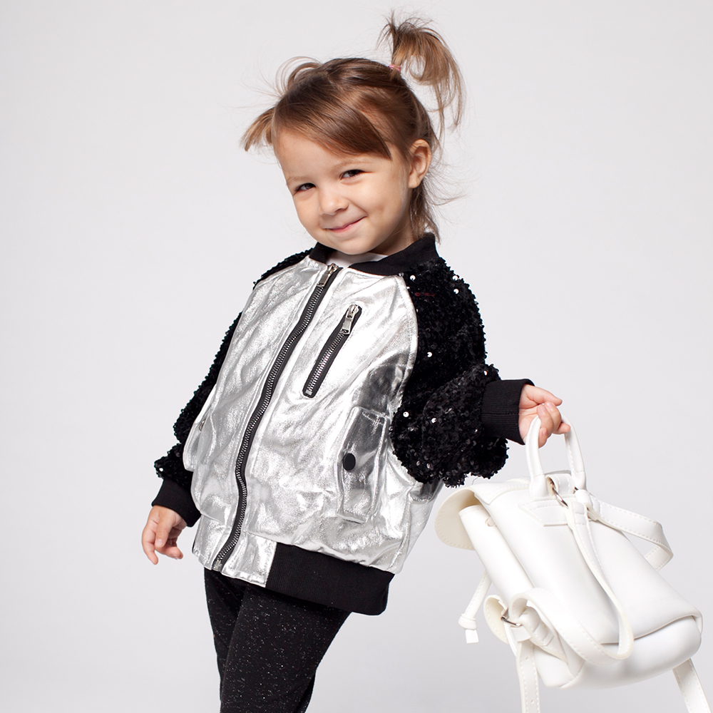 LIMITED EDITION Boutique Metallic Color Sequin Jacket For Kid Girls