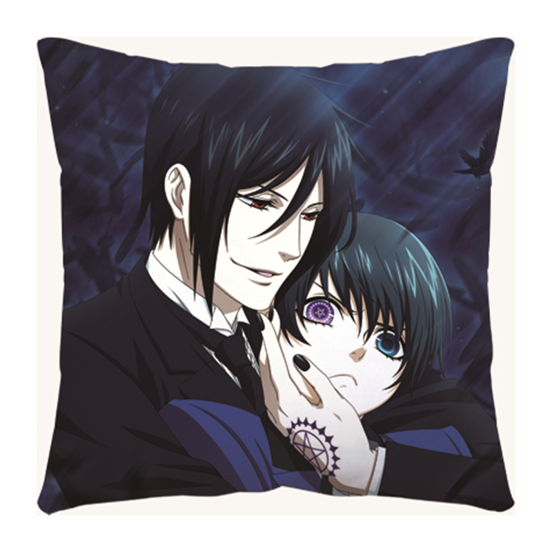 

Cartoon Black Butler Anime Kuroshitsuji Ciel home Square Pillow Customize gift