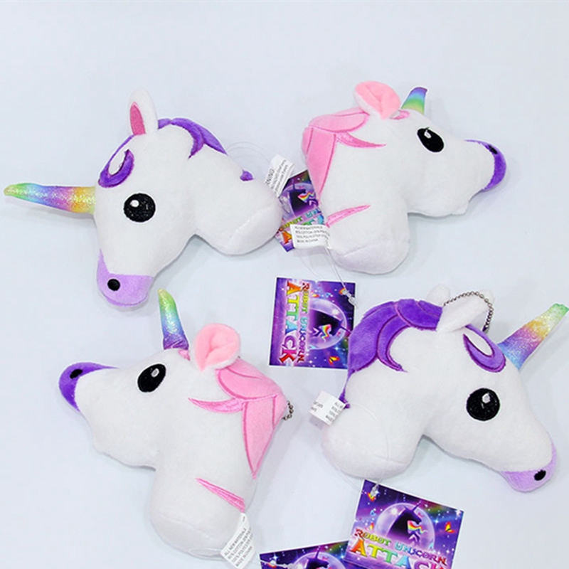 

Cute Cartoon Unicorn Plush Doll Toy Rainbow Simple Soft Ornament Beautiful Personality Bags King Decoration keychain Pendant, Pink
