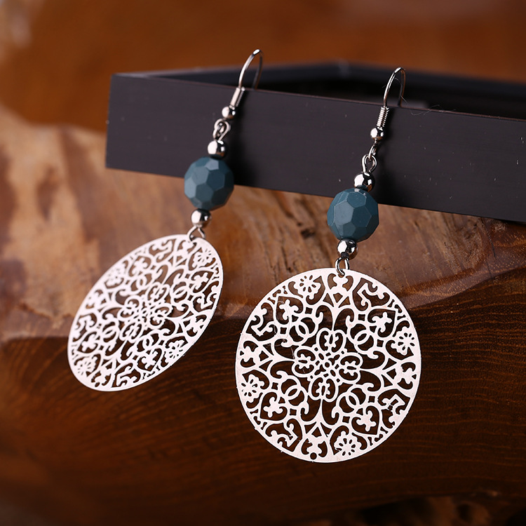 

fashion hollow compound round ear cuff head ornaments decoration female pendant earrings wholesale
