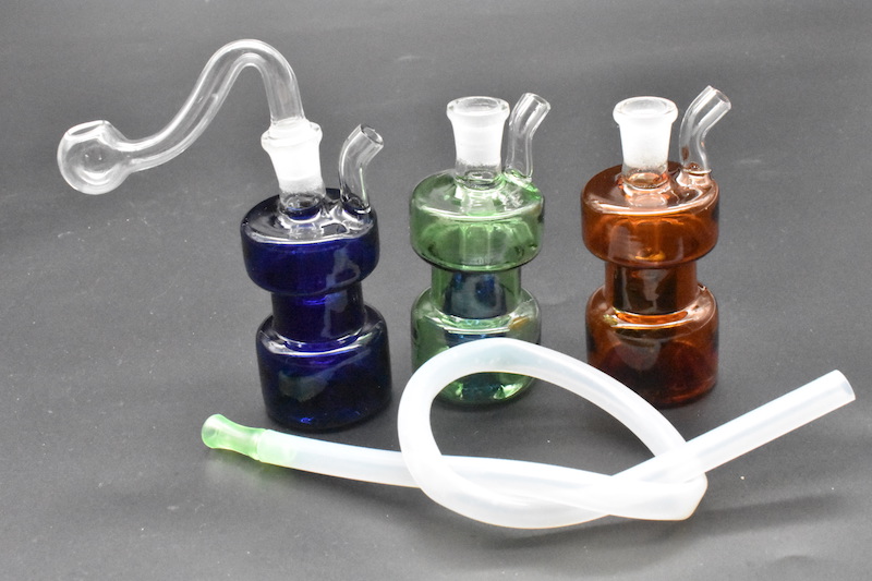 Mini Glass Oil Burner Water Bong for tobacco bongs Ash Catcher Hookah Pipe Smoking oil burner water bubbler pipe-image-414133437
