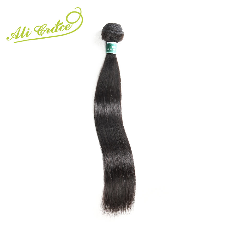 

ALI GRACE Hair Malaysian Straight Hair Weave 1 Bundle Only Natural Color 100% Remy Human Extension 10-28 Inch Free Shipping