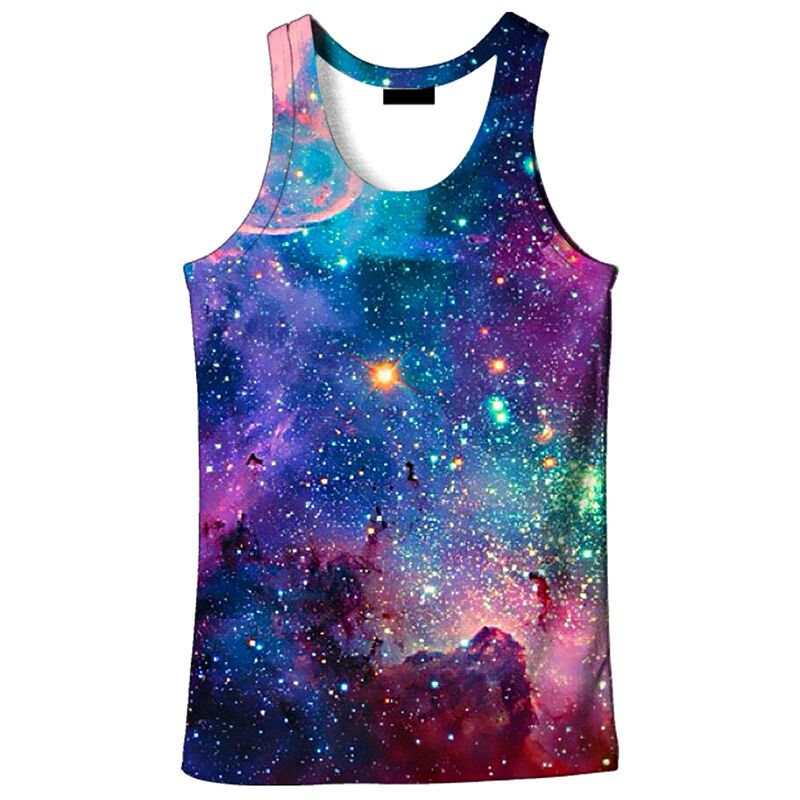 Cat in Space Tank Top Vest Shirts Singlet Tops Sleeveless Underwaist for Men Running