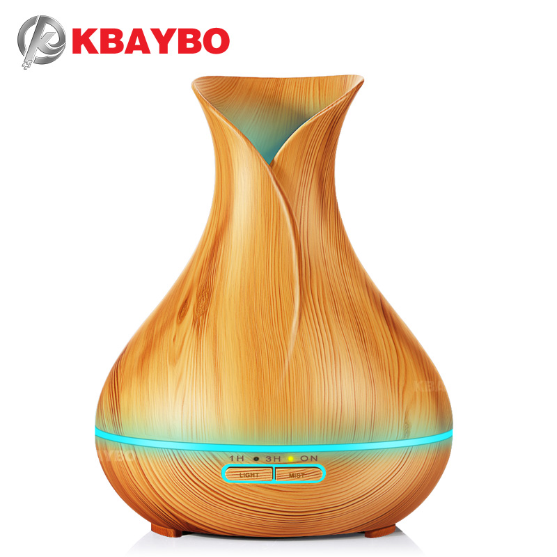 

150ml aroma diffuser air purifier with LED lamp night light cool mist maker ultrasonic air humidifer wood mini portable for home