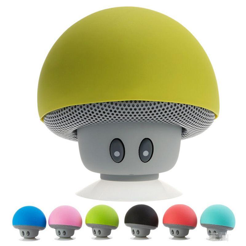 

Wireless Bluetooth Mini Speaker Mushroom Waterproof Silicon Suction Handfree Holder Music Player for Iso 4 4s 5 5c 5s SE 6 6s