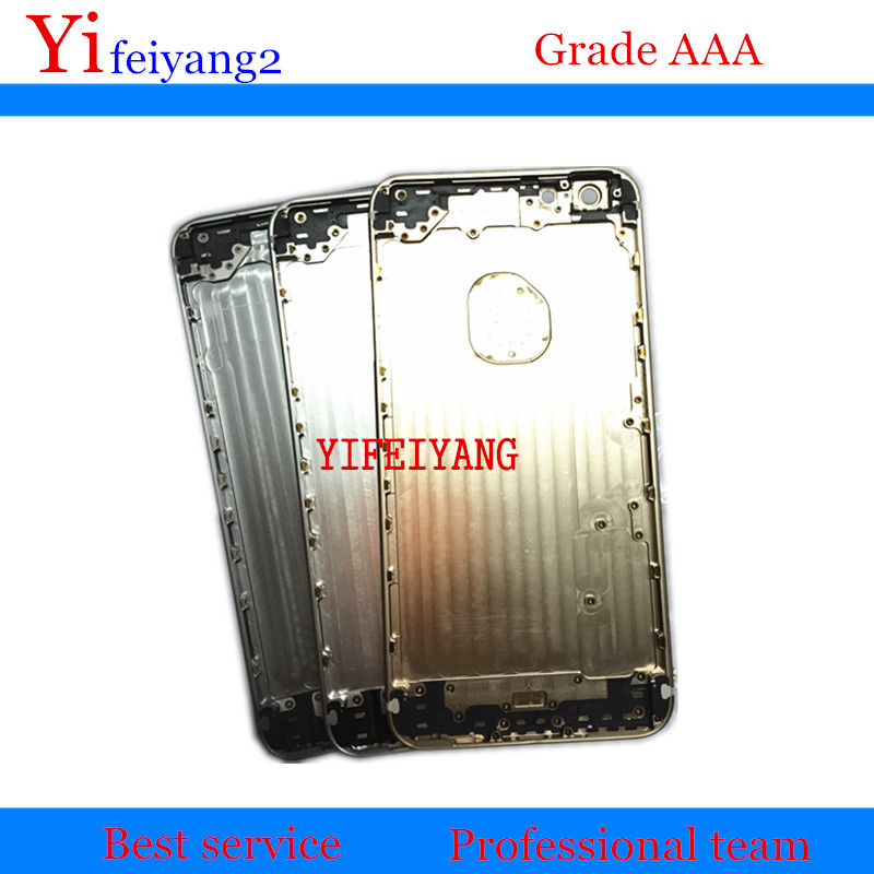 

100% A quality Back Cover Housing For iPhone 6 6G 6 plus Aluminum Metal Back Battery Door Cover with Side Button Sim Card Tray