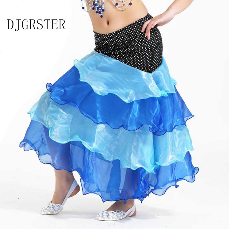 

DJGRSTER Sari Girls Dress Orientale Enfant Costumes For Kids Oriental Dance Costumes Belly Dance Dancer Skirt, Blue