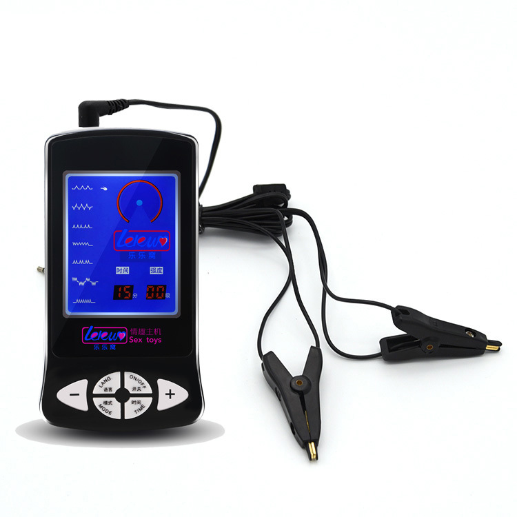 

Electrical Stimulation Nipple Clamps Breast Clitoris Pulse Stimulator Electro Shock Set Nipple Clamp Sex Toys For Woman Y18110801