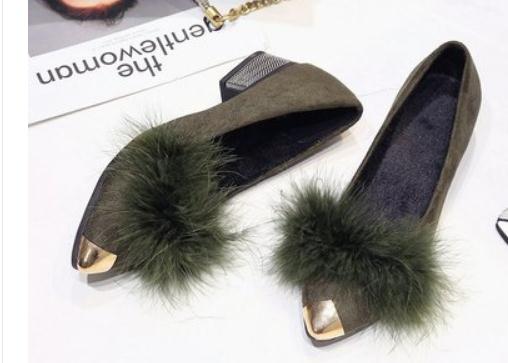 

Free send 2018 Coarse heel low heel pointed end suede women's shoes autumn new style hyoma, Black
