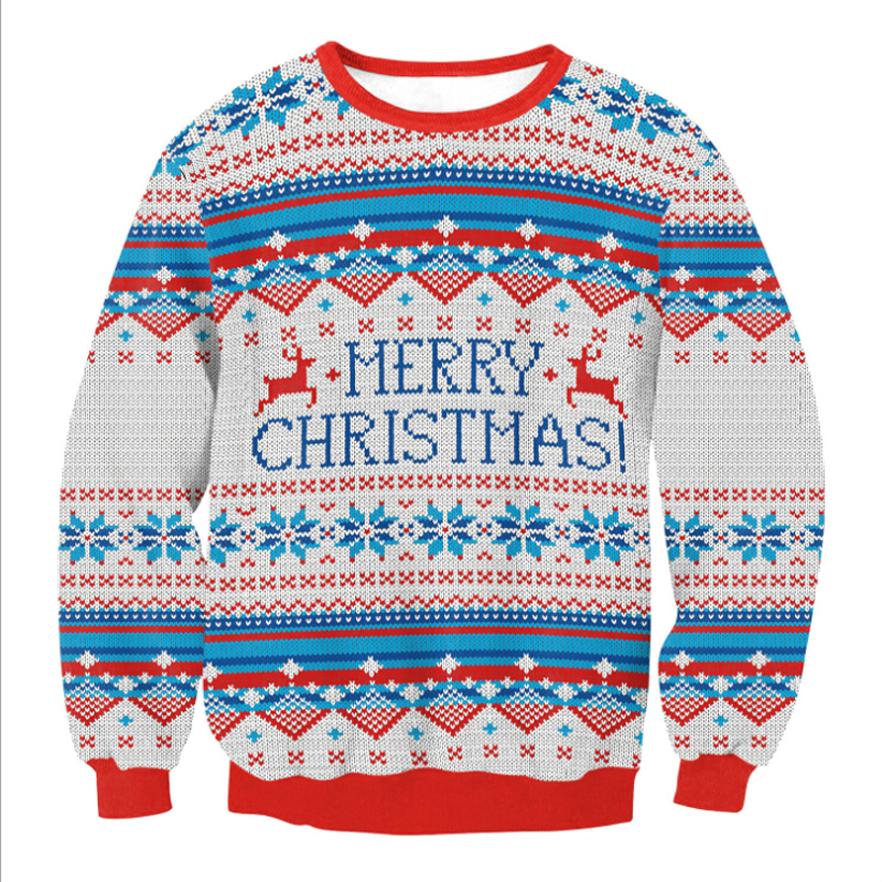 2018 NOUVEAU Père Noël De Noël À Motifs Chandail Moche De Noël Chandails Tops Pour Hommes Femmes Pulls Blusas Dropshipping
