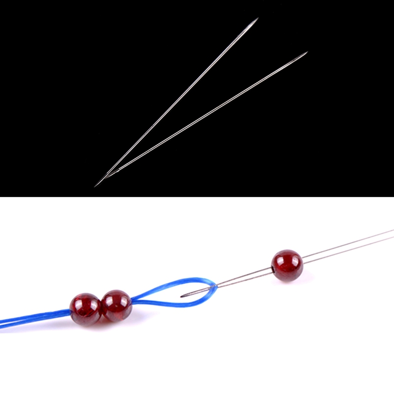 

Beading Threading Needle 10 Pcs Big Eye Curved DIY Bracelet Jewelry String Tool 4.5cm