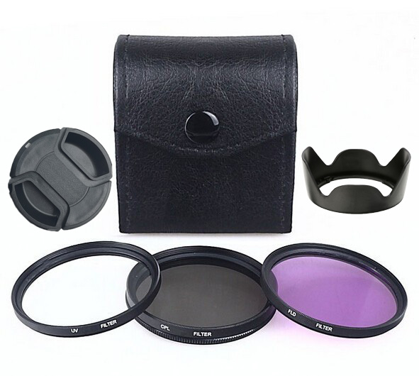 

49mm, 52mm, 55mm, 58mm, 62mm, 67mm, 72mm, 77mm, 82mm UV+CPL+FLD Circular Filter Kit Polarizer Filter Fluorescent Filter