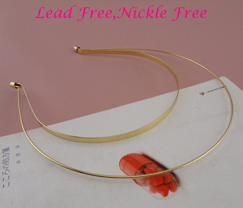 5PCS Golden Plain Double Layers double Wires metal Hair Headbands hairbands at nickle free and lead free,Wholesales-image-429710226