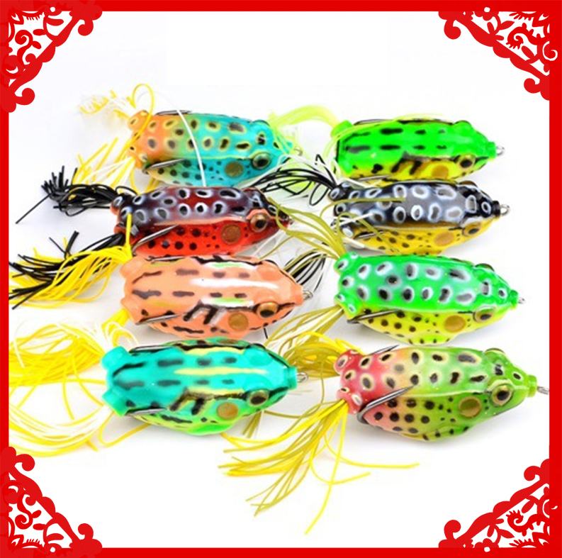 

New Rubber Ray frog bait Hook 13.5g 5.5cm Topswimming Lifelike Frog Soft Baits Blackfish Eel Artificial Lure