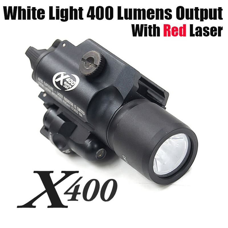 

Tactical CNC Making SF X400 LED Pistol and Rifle White Light With Red Laser Black