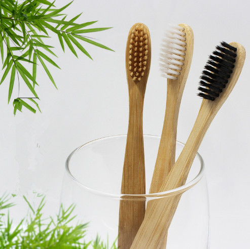 Bamboo Toothbrushes Charcoal Bristle Crown Environmentally Wood Toothbrush Bamboo Toothbrush Soft Nylon Bamboo Toothbrushes for Hotel-image-429121126