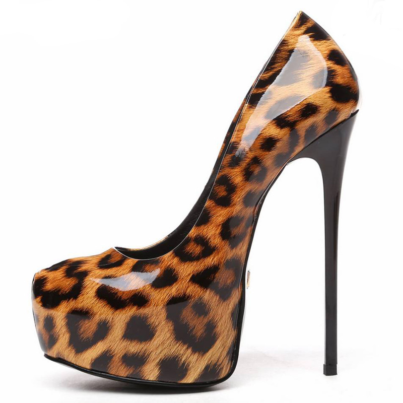 

16CM Heel Height Sexy Round Toe Stiletto Heel Platform Party Shoes heels US size 5.5-14.5 No.1602-1, Nude