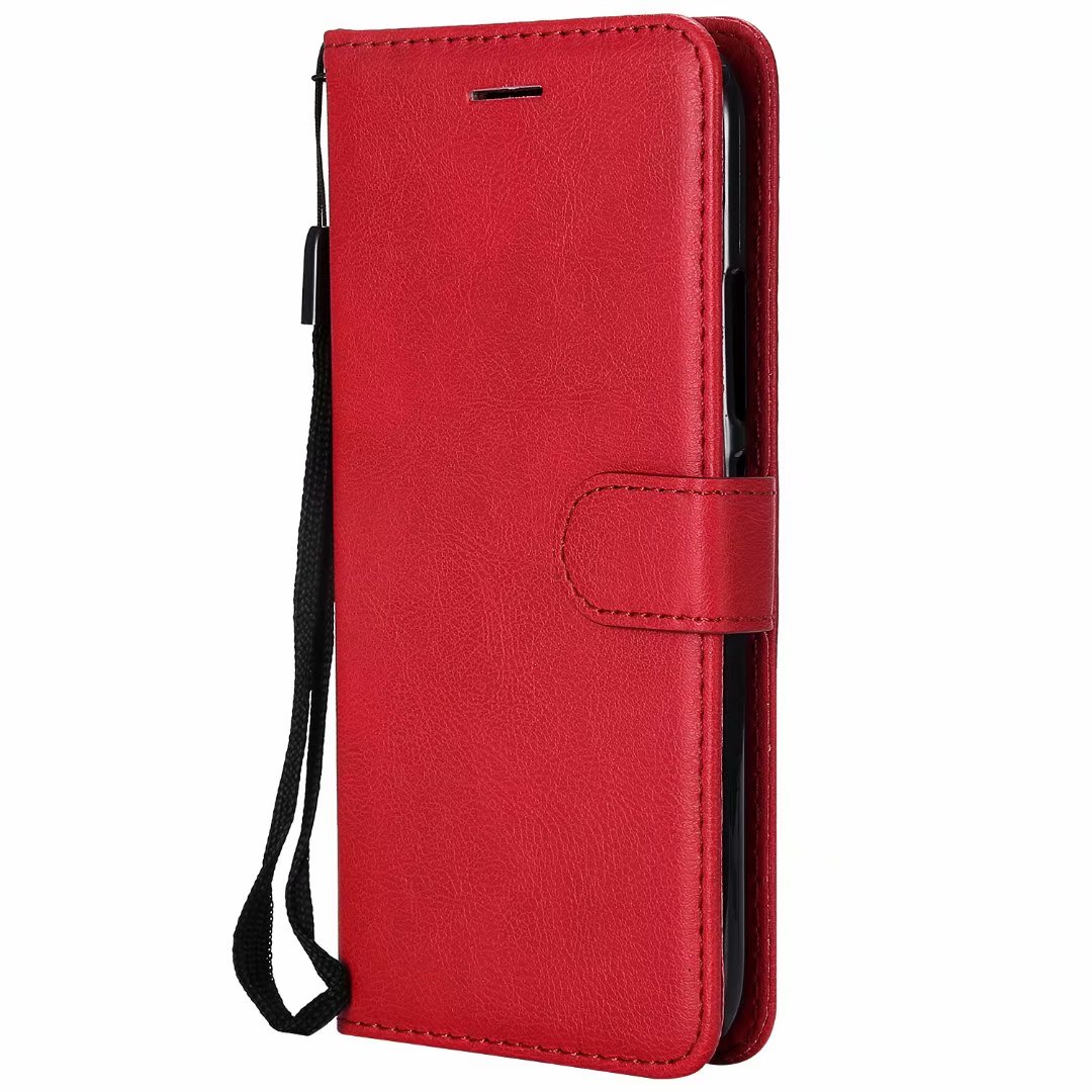 

Wallet Cell Phone Cases For Motorola Moto G5 Plus Flip back Cover Pure Color PU Leather Mobile Bags Coque Fundas, Black