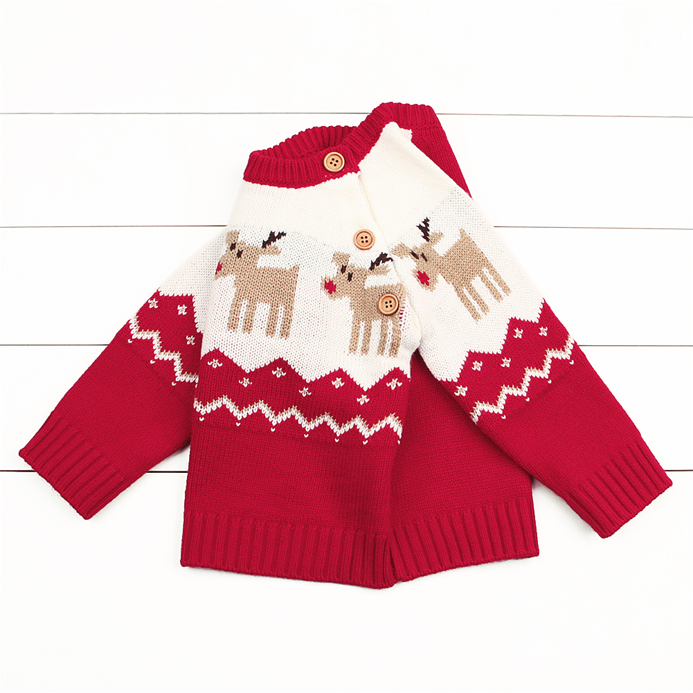 Christmas Baby Knitted Sweater Newborn Infant Toddler New Years Sweater