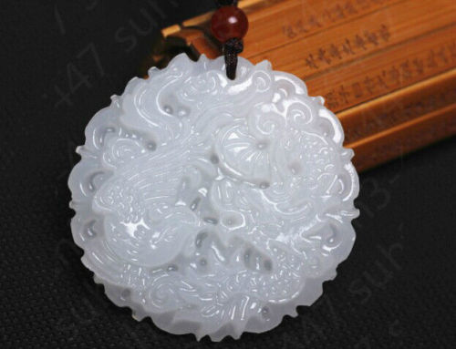 yigedan Natural Chicken Blood Jade Lucky Lock Pendant Necklace