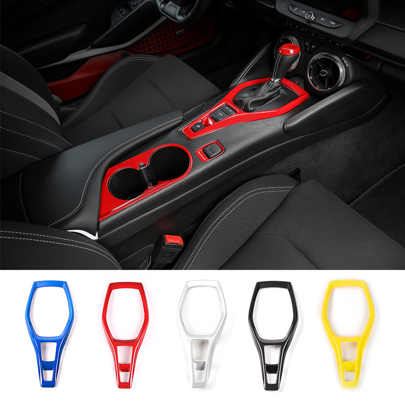 

ABS Central Console Gear Shift Panel Decoration Cover For Chevrolet Camaro Car styling Car Interior Accessories