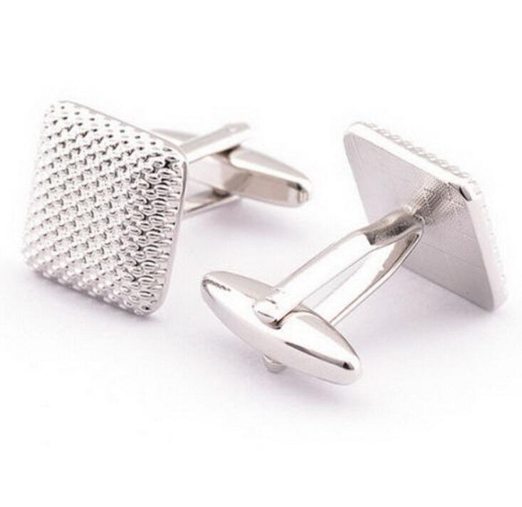 

French Shirt Men Jewelry Unique Wedding Groom Men Cuff Links Business gold Cufflinks For Mens ashion Jewerly, Silver