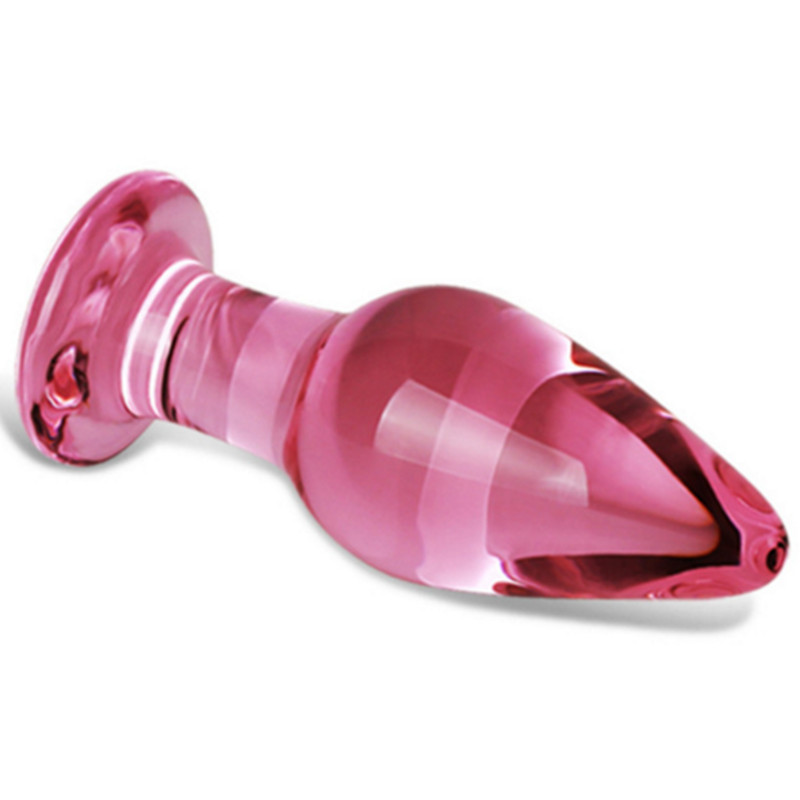 Pink Glass Anal Pleasure Beads Butt Plug In Adult Games For Couples Erotic Anus Sex Toys For Woman Men Gay