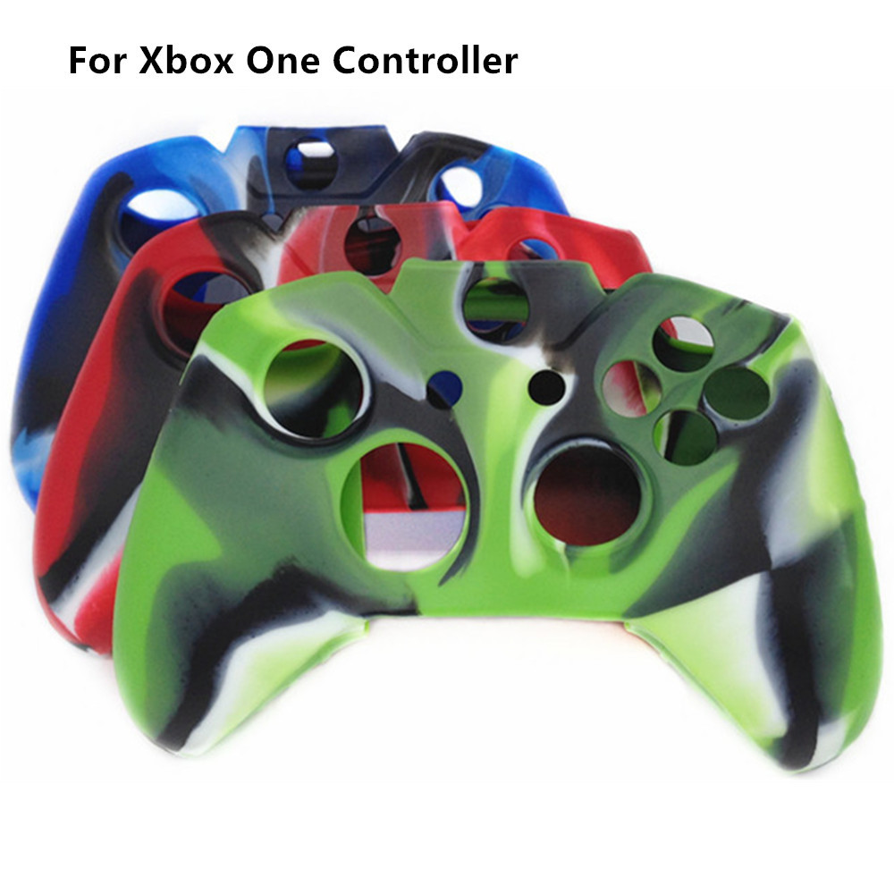 

Free shipping Protective Camouflage Soft Silicon Gel Rubber Cover Skin Case for Xbox One Controller Camouflage Blue/Red/Green