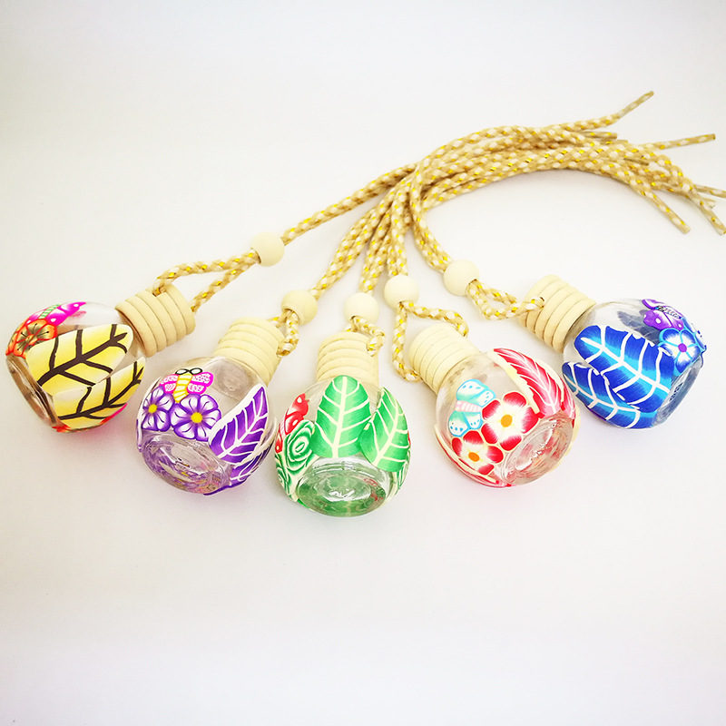 

Car Perfume Bottle for Essential Oils Auto Ornament Perfume Pendant Hot Hanging Glass Bottle Air Freshener Car-styling F20173448