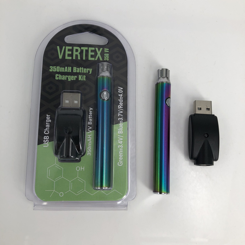 

E cig Variable Voltage Battery 510 Thread CE3 Oil Tank VV Preheating Battery Rainbow Color Vape Pen Fit 510 Thread Atomizers