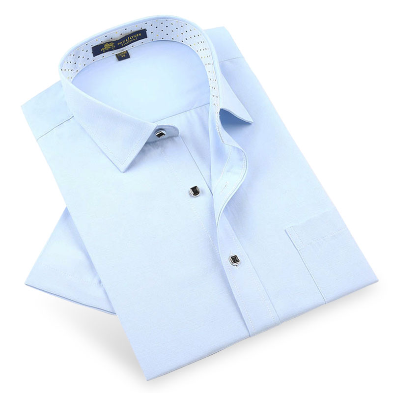 Uomo Slim Fit Mezza Manica Corta Camicia Baby Blu Casual Rosso Spiaggia Estate BIANCO TR