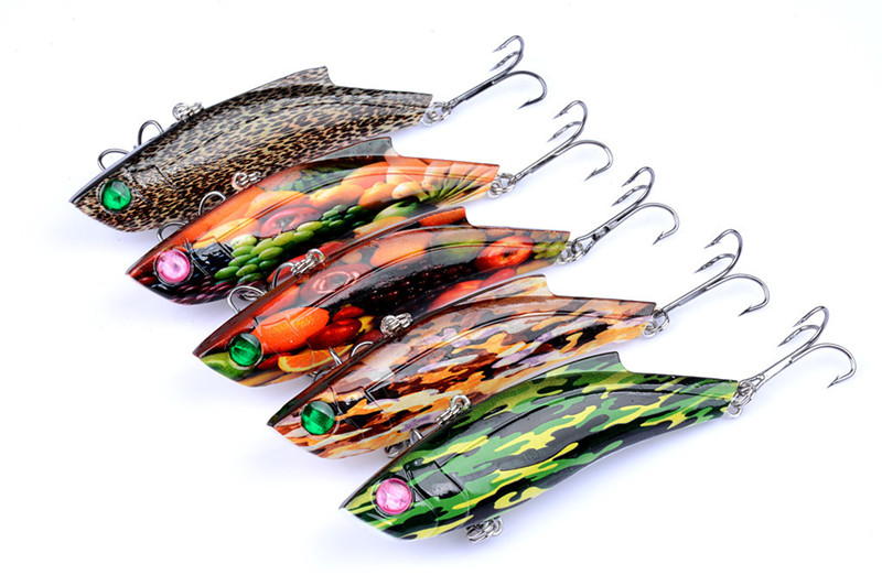 

New Painted VIB Fish Laser swimbaits simulation lure 9cm 26.5g 3D Eyes far Dray fishing lur