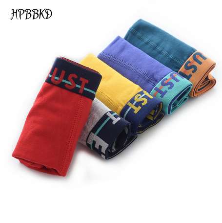 5pcs/lot Solid Color Boy Panties Cotton Children Breathable Underwears Boxer Panties For Boys Kids Shorts Pants BU019-image-427589012