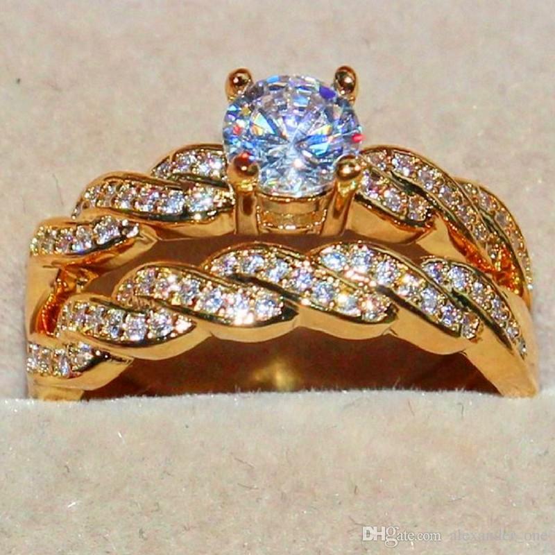18K oro lleno de estilo italiano Diamante Corte Corazón 18ct GF Stud Pendientes 15mm